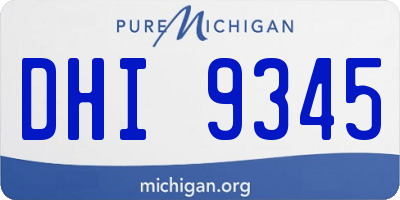 MI license plate DHI9345