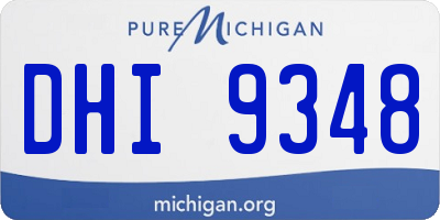MI license plate DHI9348