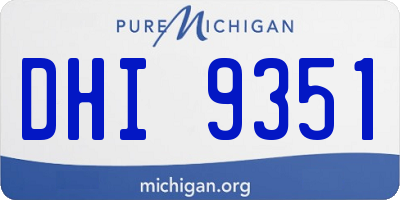 MI license plate DHI9351