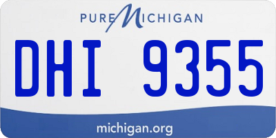 MI license plate DHI9355