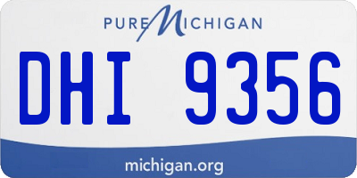 MI license plate DHI9356