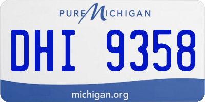 MI license plate DHI9358