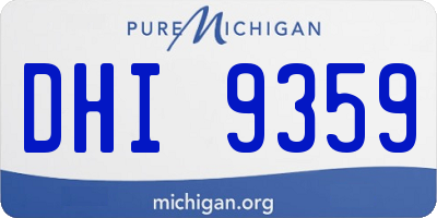 MI license plate DHI9359