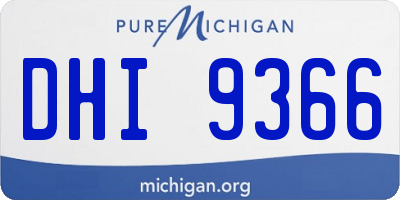 MI license plate DHI9366