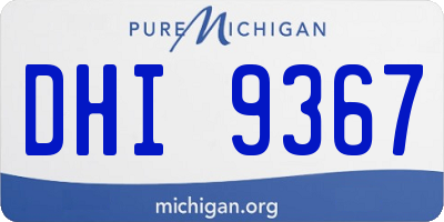 MI license plate DHI9367