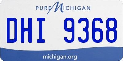 MI license plate DHI9368