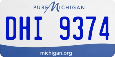 MI license plate DHI9374
