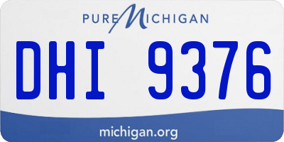 MI license plate DHI9376