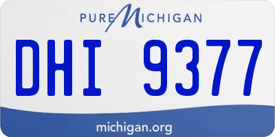 MI license plate DHI9377