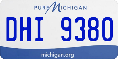 MI license plate DHI9380