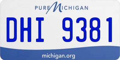 MI license plate DHI9381