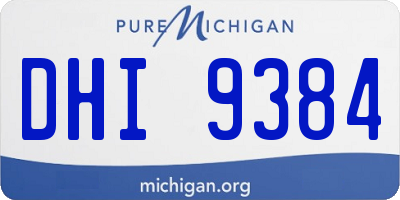 MI license plate DHI9384