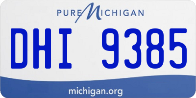 MI license plate DHI9385