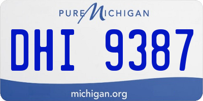 MI license plate DHI9387