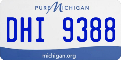 MI license plate DHI9388