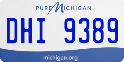 MI license plate DHI9389