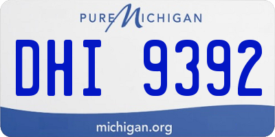 MI license plate DHI9392