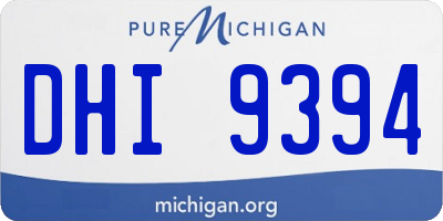 MI license plate DHI9394
