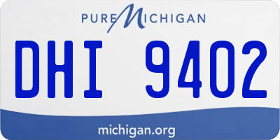 MI license plate DHI9402