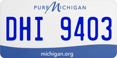 MI license plate DHI9403