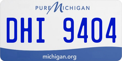 MI license plate DHI9404
