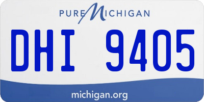 MI license plate DHI9405