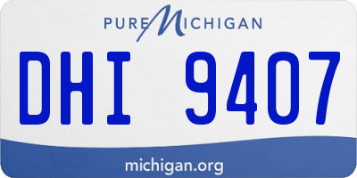 MI license plate DHI9407