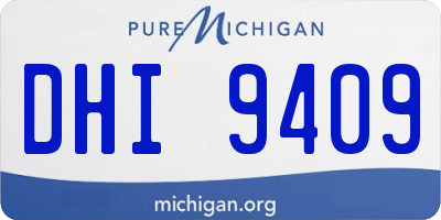 MI license plate DHI9409
