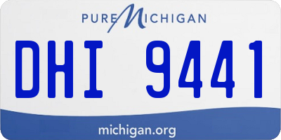 MI license plate DHI9441
