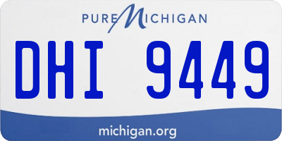 MI license plate DHI9449
