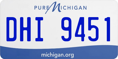 MI license plate DHI9451
