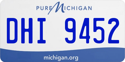 MI license plate DHI9452