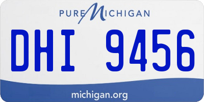 MI license plate DHI9456