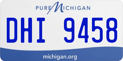 MI license plate DHI9458