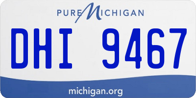 MI license plate DHI9467