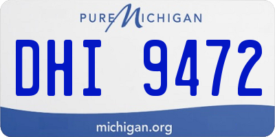 MI license plate DHI9472