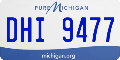 MI license plate DHI9477