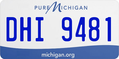 MI license plate DHI9481