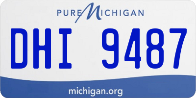 MI license plate DHI9487