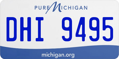 MI license plate DHI9495