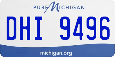 MI license plate DHI9496