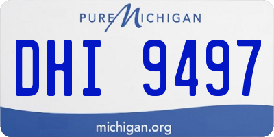 MI license plate DHI9497