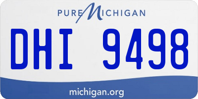 MI license plate DHI9498