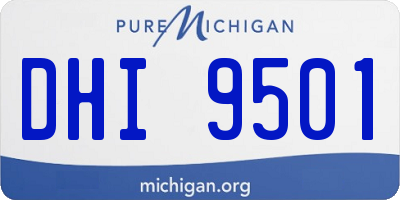 MI license plate DHI9501