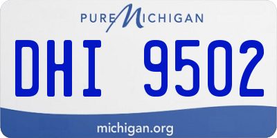 MI license plate DHI9502
