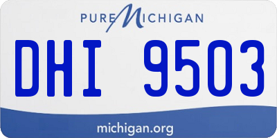 MI license plate DHI9503