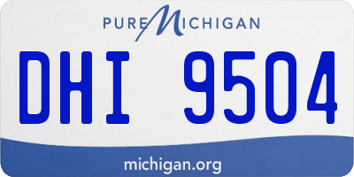 MI license plate DHI9504