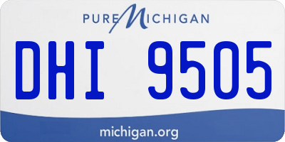 MI license plate DHI9505