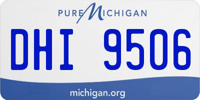 MI license plate DHI9506