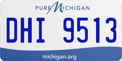 MI license plate DHI9513